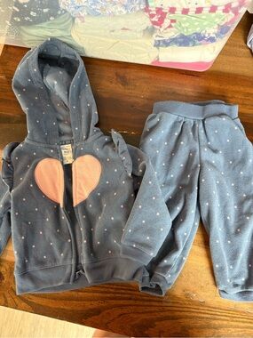 Carters fleece sweat set